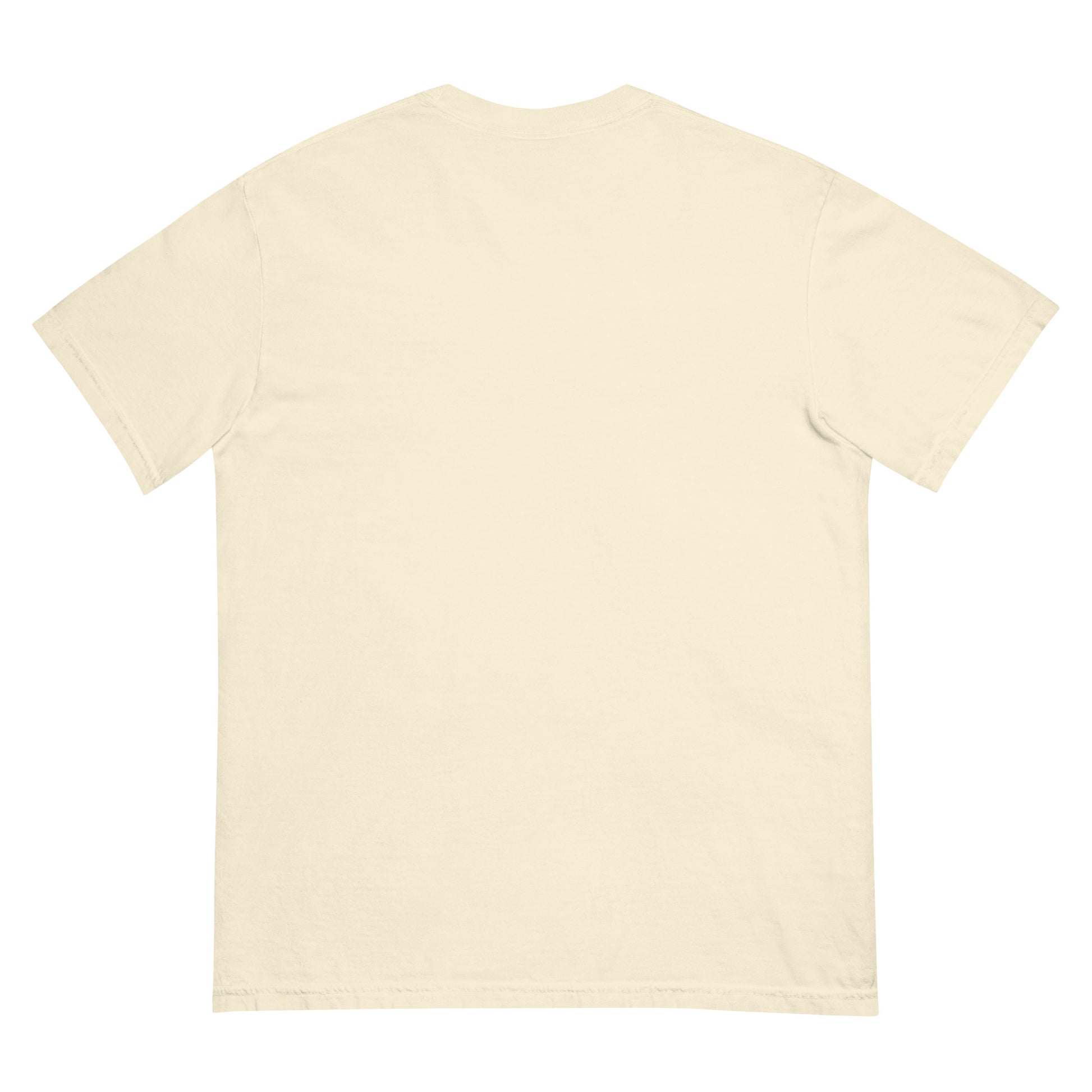 White t-shirt with embroidered design, with bold front text reading ‘PrEP Saves Lives!’ styled in Ivy League-inspired type. Designed by queer creators to promote HIV awareness and access to PrEP through unapologetic activism and education. Back of t-shirt, plain.