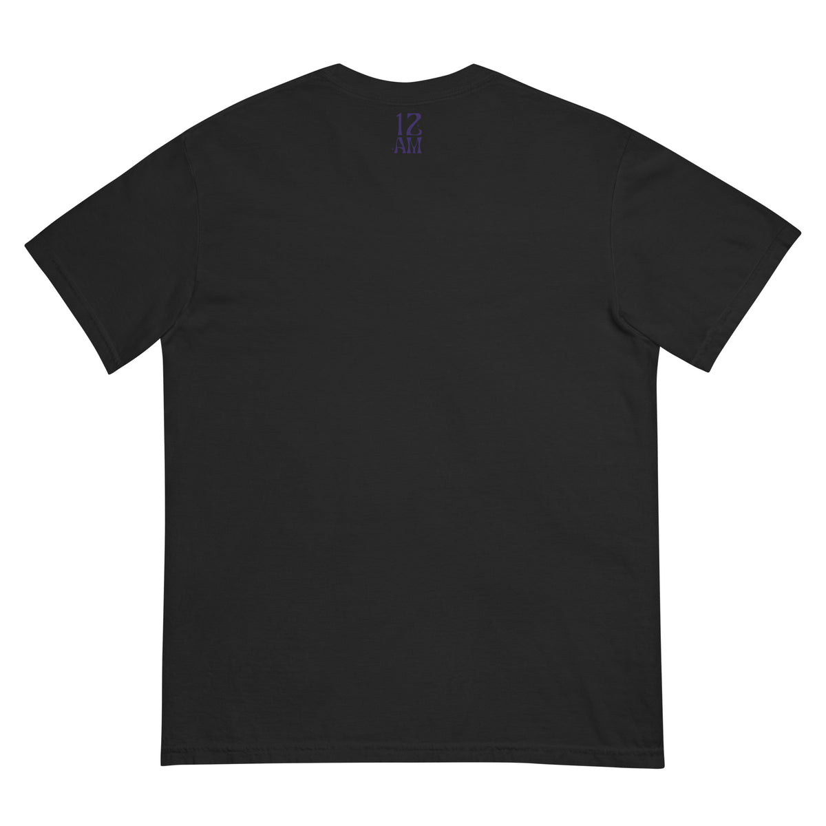 Black t-shirt with "FLAMER" in red blackletter, illustrated script, the M styled as a devil's pitchfork — a 12:AM Intuition reclamation of a slur, designed to go all out.