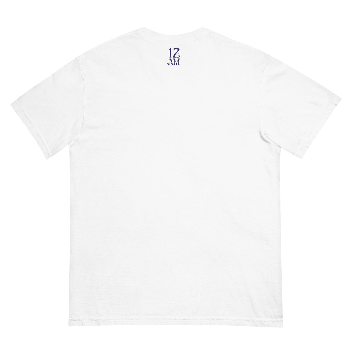 White t-shirt with "FLAMER" in red blackletter, illustrated script, the M styled as a devil's pitchfork — a 12:AM Intuition reclamation of a slur, designed to go all out.